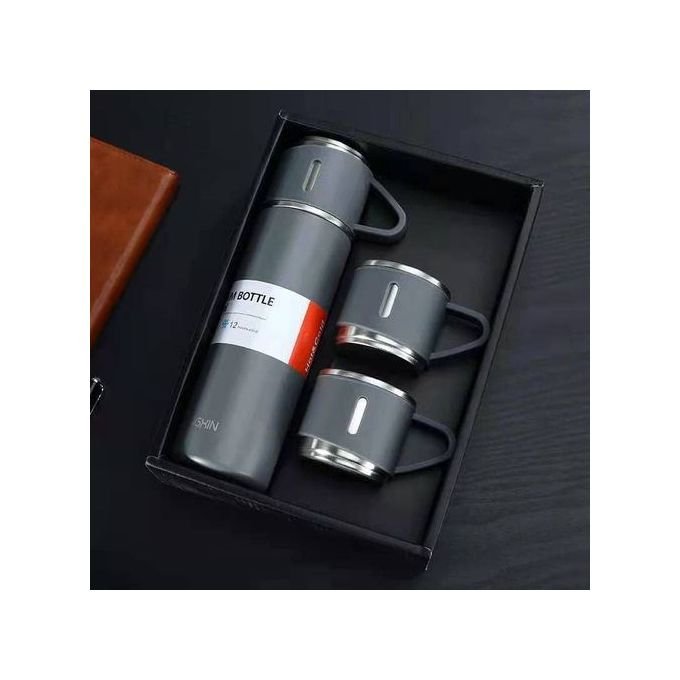 Vacuum Flask And 2 Cups Set